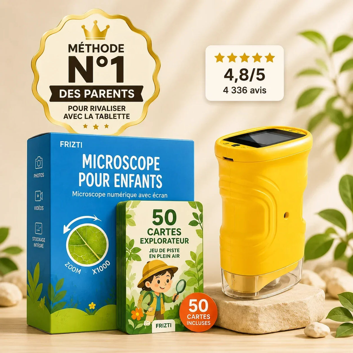 Microscope Enfant 1000x avec Écran
