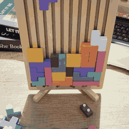 Tetris en Bois Montessori + Cartes-Défis
