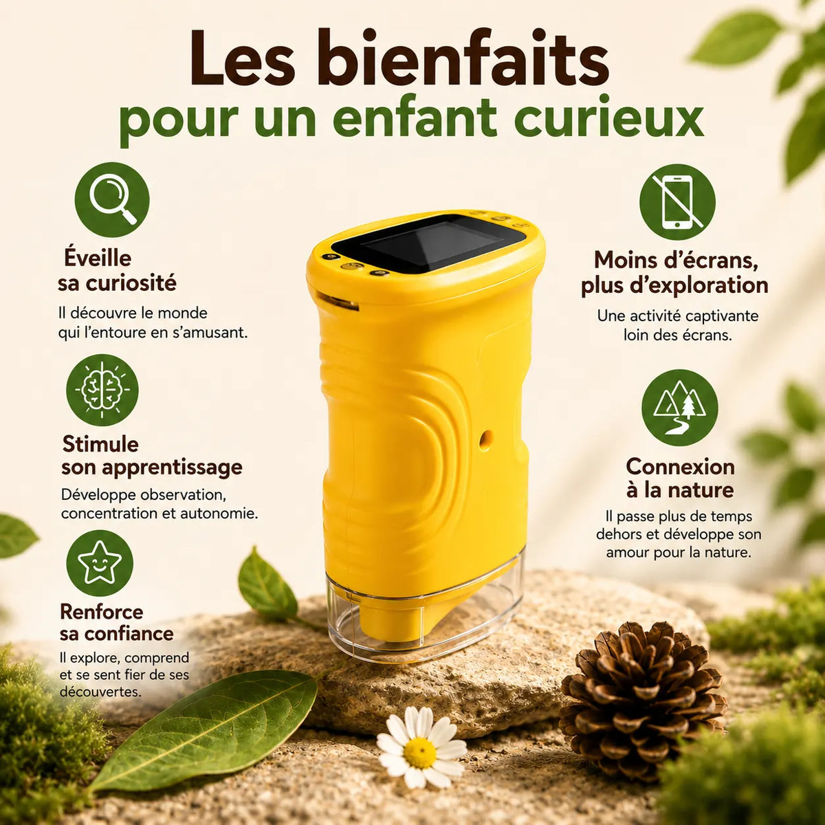 Microscope Enfant 1000x avec Écran