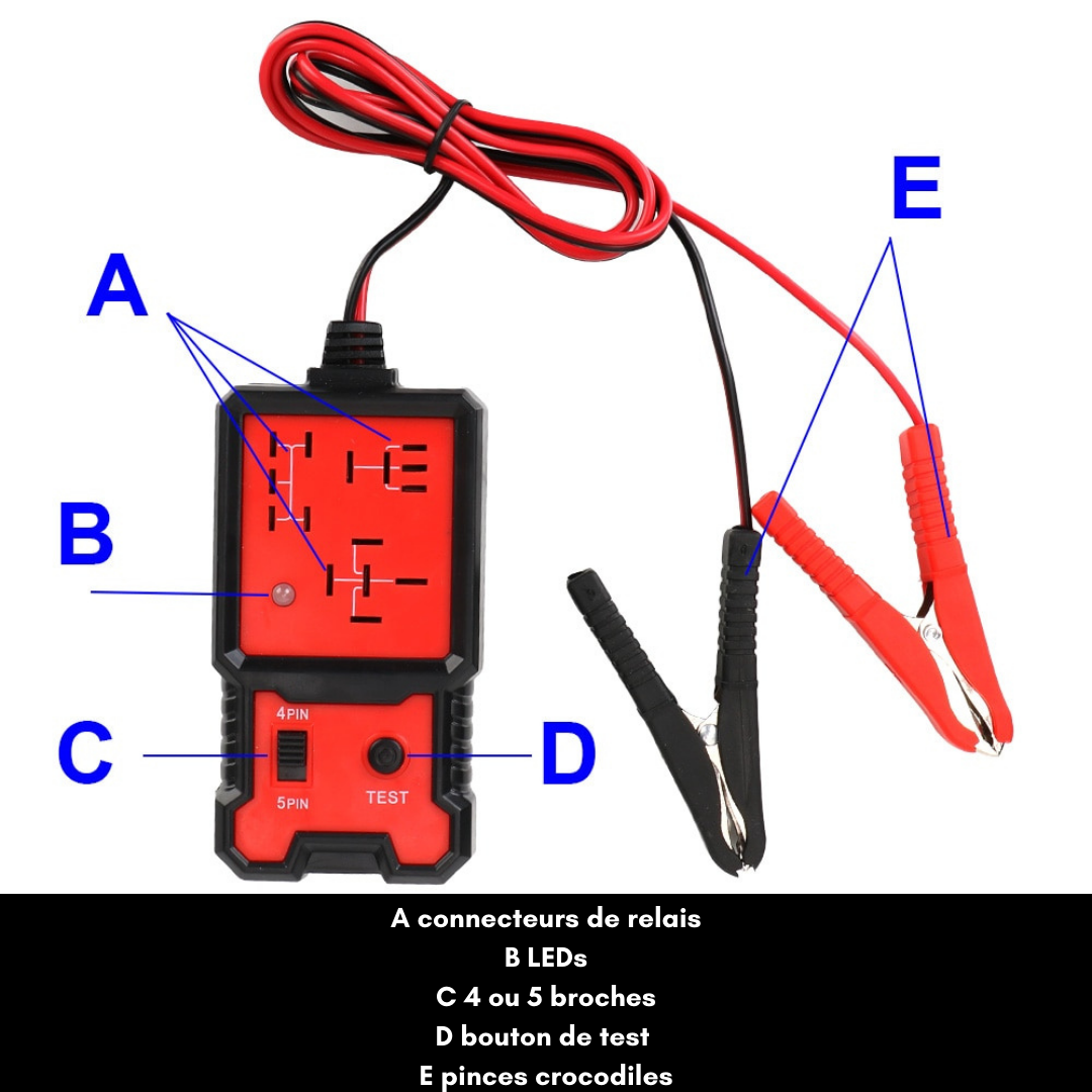 Testeur de Relais Automobile 12V/24V