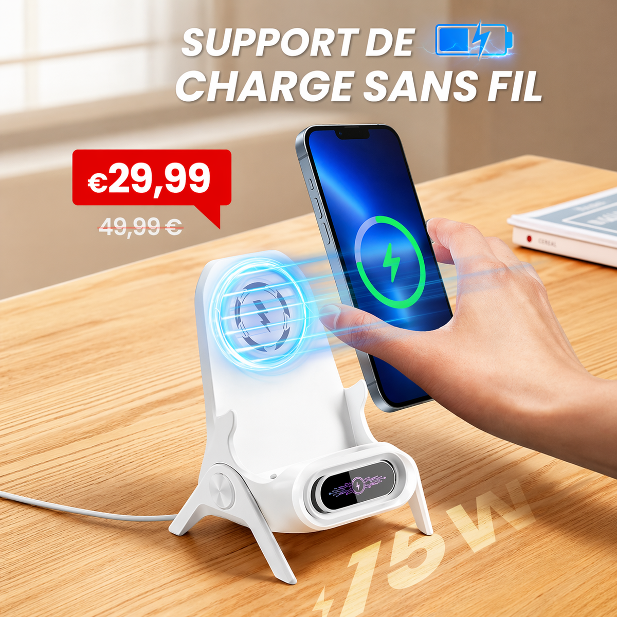 Support de Charge Sans Fil 3-en-1