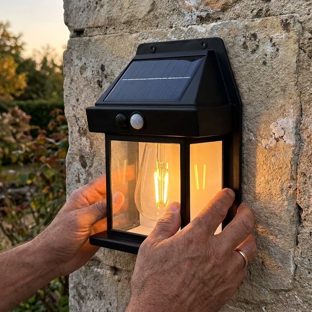 Applique Murale Solaire à Détecteur