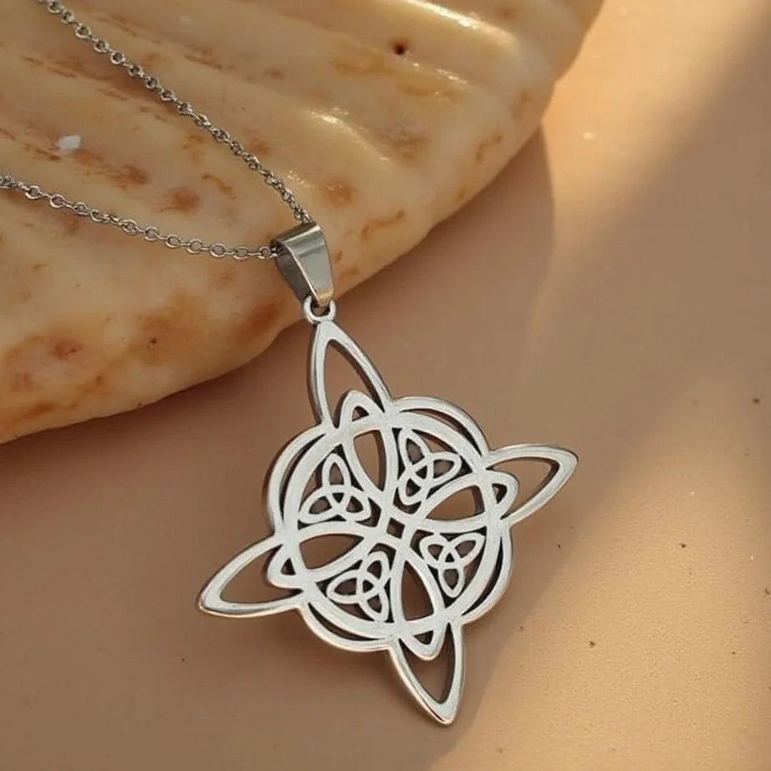 Pendentif Nœud de Sorcière – Protection en Acier Inoxydable