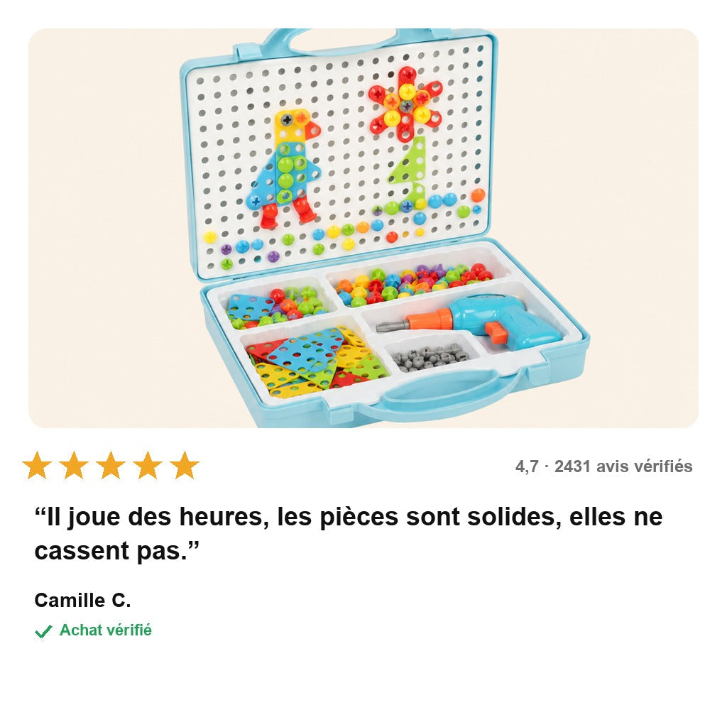Mallette de Perçage Montessori — 204 pièces