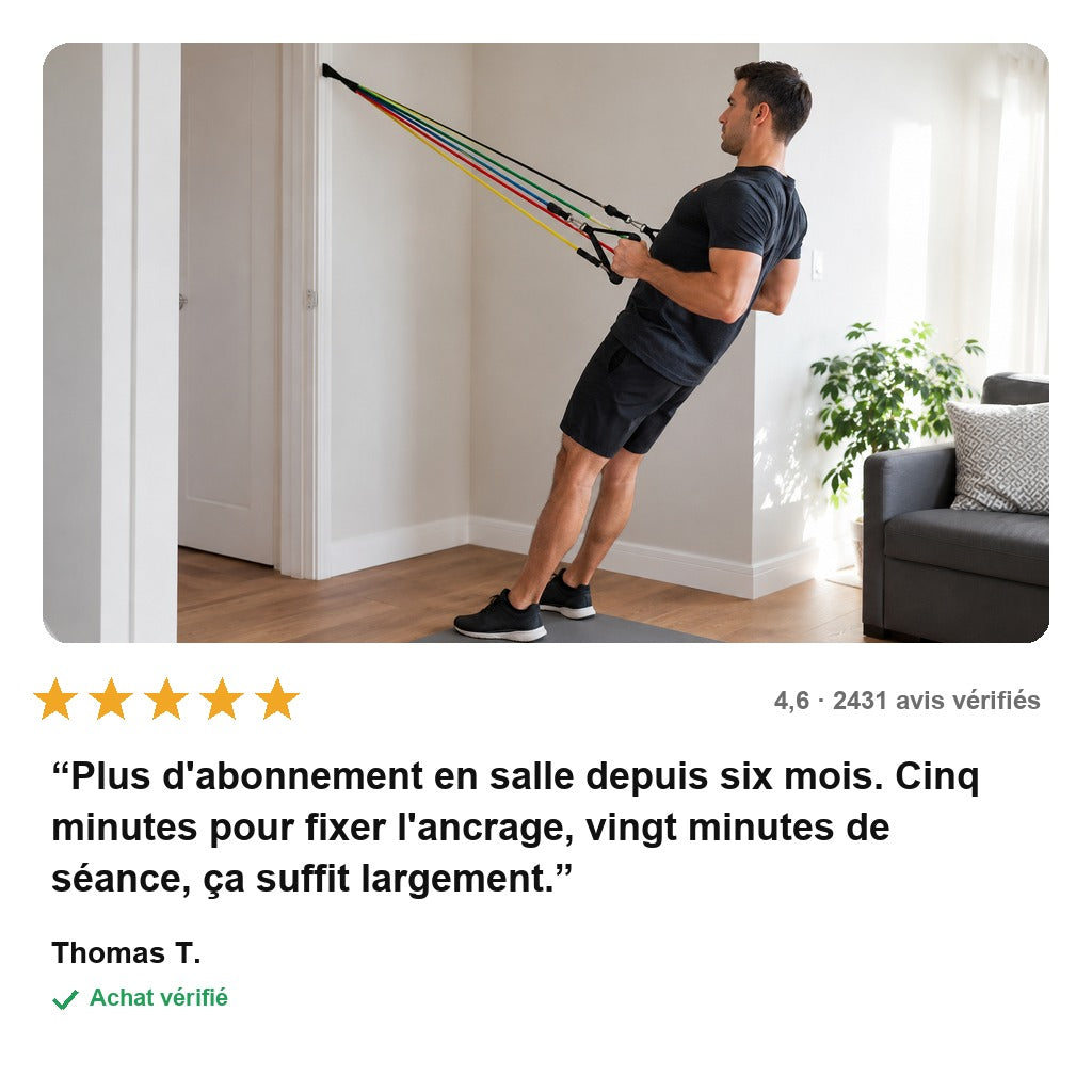 Kit d'Élastiques de Musculation 5 à 68 kg