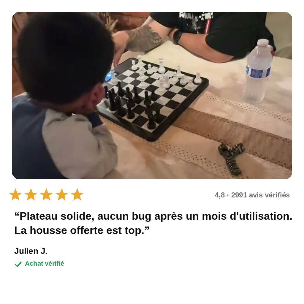 Échiquier Intelligent — Plateau Connecté & Pièces Premium