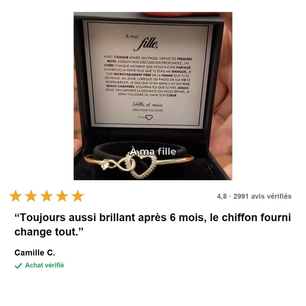 Bracelet Cœur Infini – Lien Mère-Fille