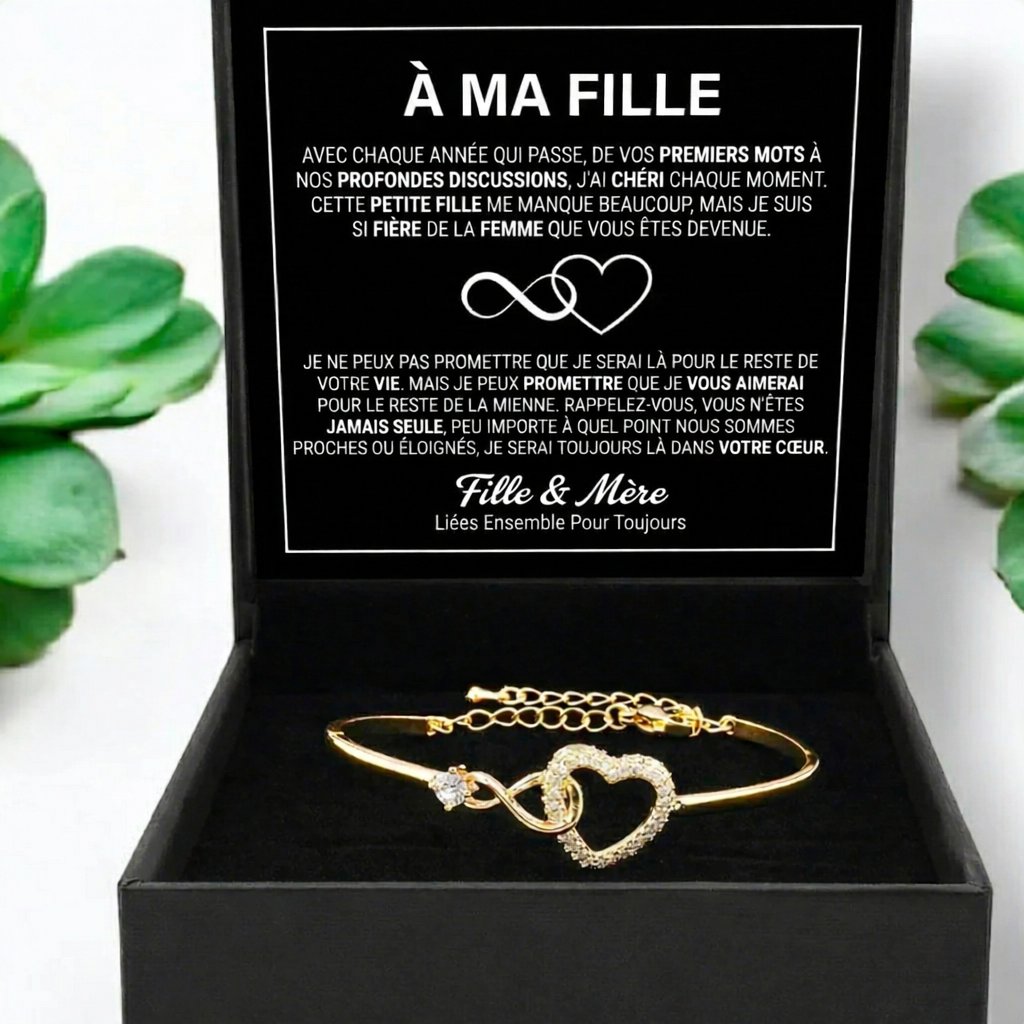 Bracelet Cœur Infini – Lien Mère-Fille