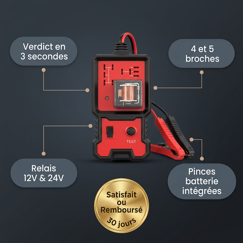 Testeur de Relais Automobile 12V/24V