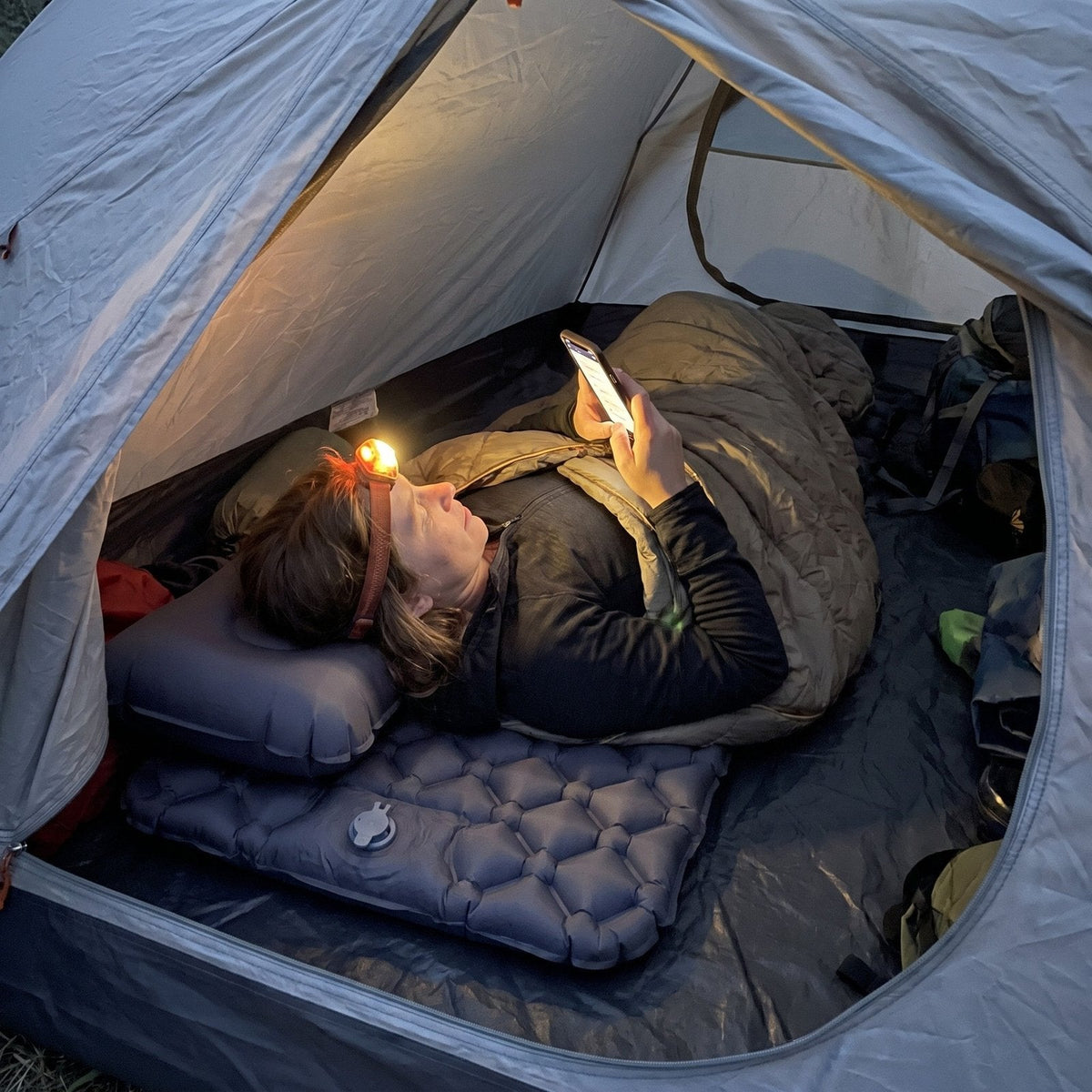 Matelas de Camping Autogonflant à Pompe Intégrée