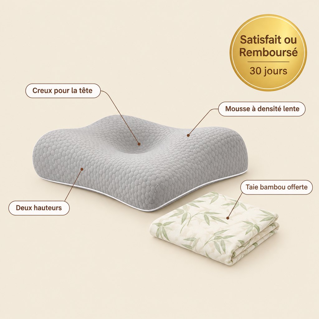 Oreiller Cervical à Mémoire de Forme