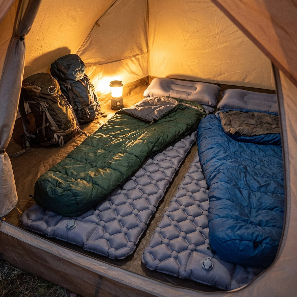 Matelas de Camping Autogonflant à Pompe Intégrée