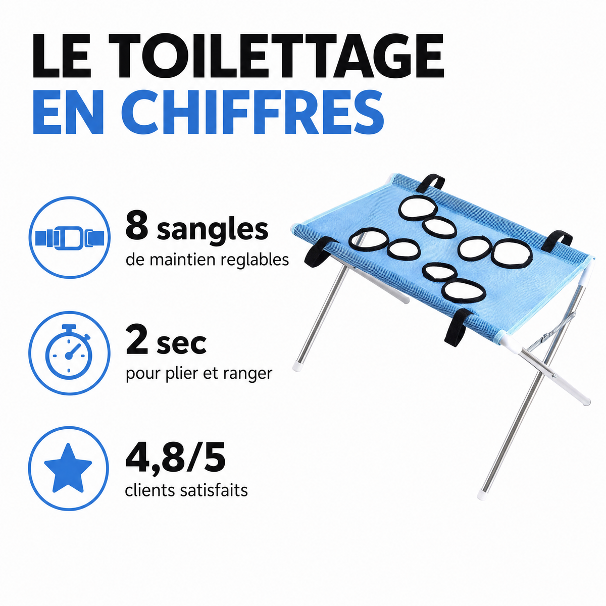Table de Toilettage Pliable 2-en-1 pour Animaux