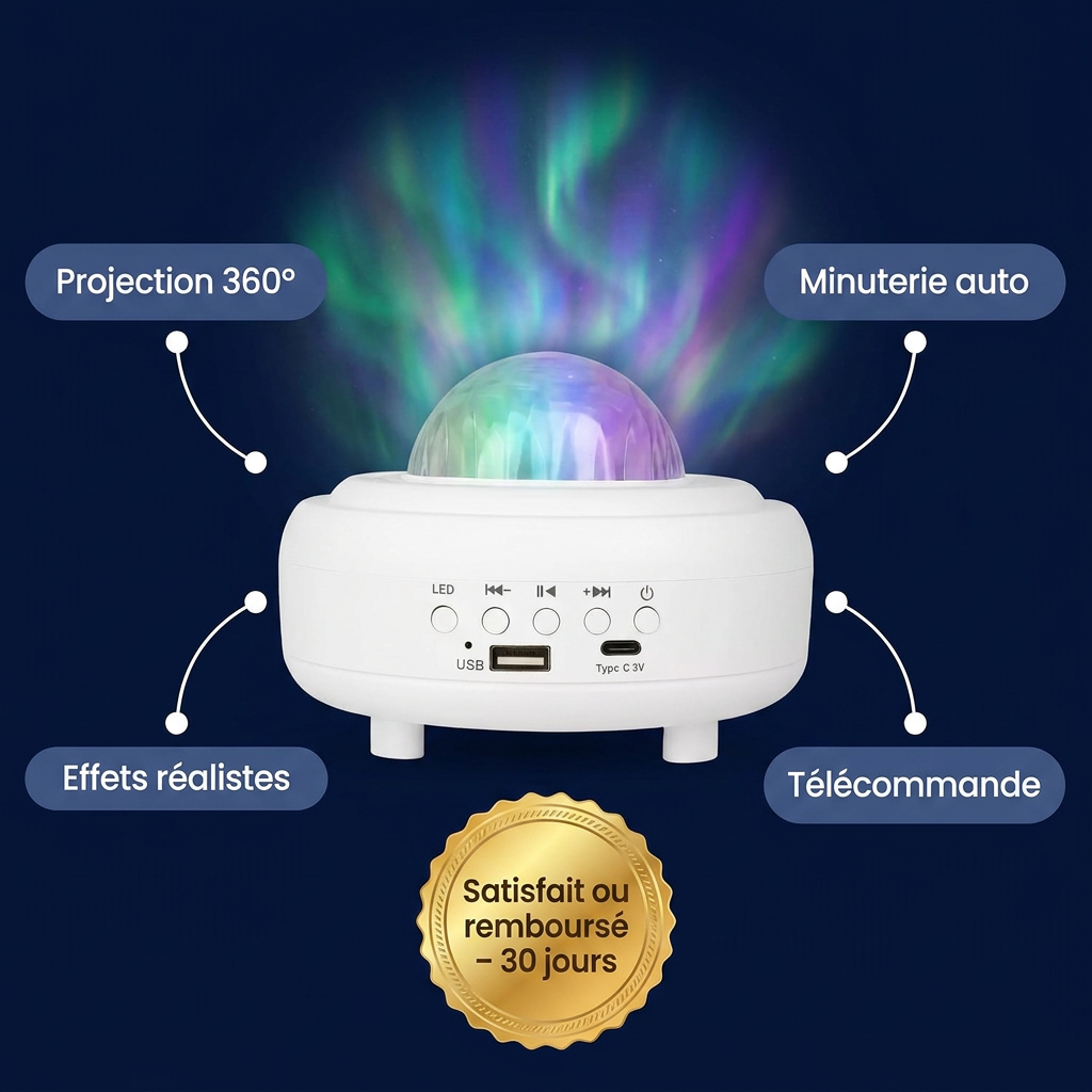 Projecteur d'Aurores Boréales Connecté