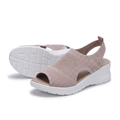 Sandales Compensées en Tricot Respirant