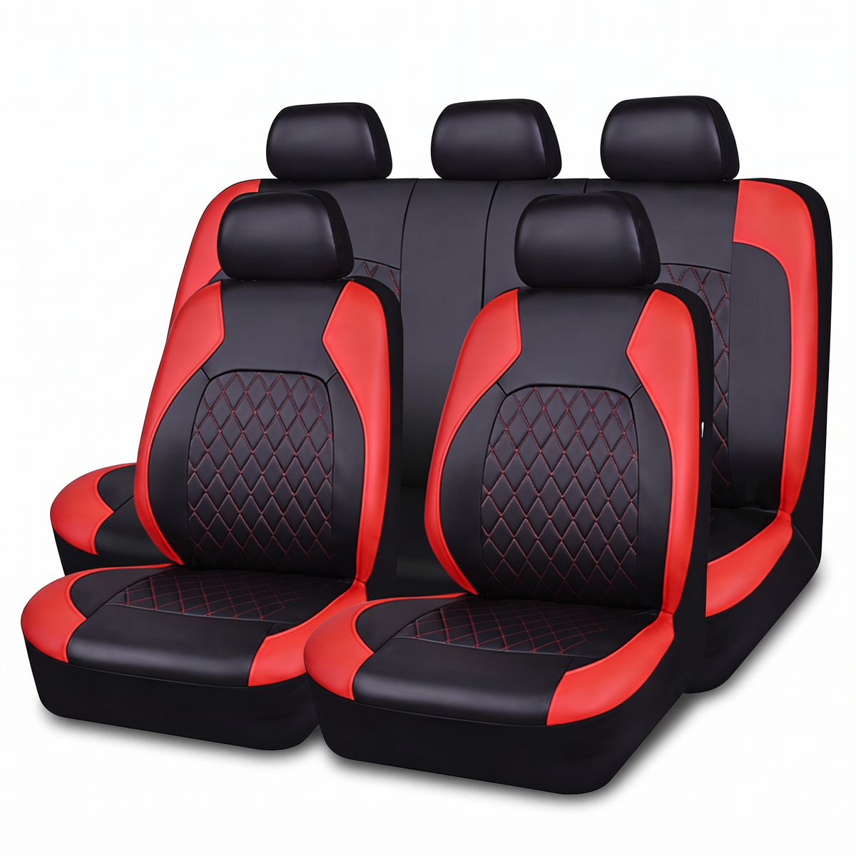 Ensemble 9 Housses de Siège Auto en Cuir