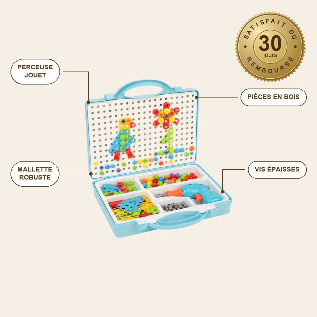 Mallette de Perçage Montessori — 204 pièces