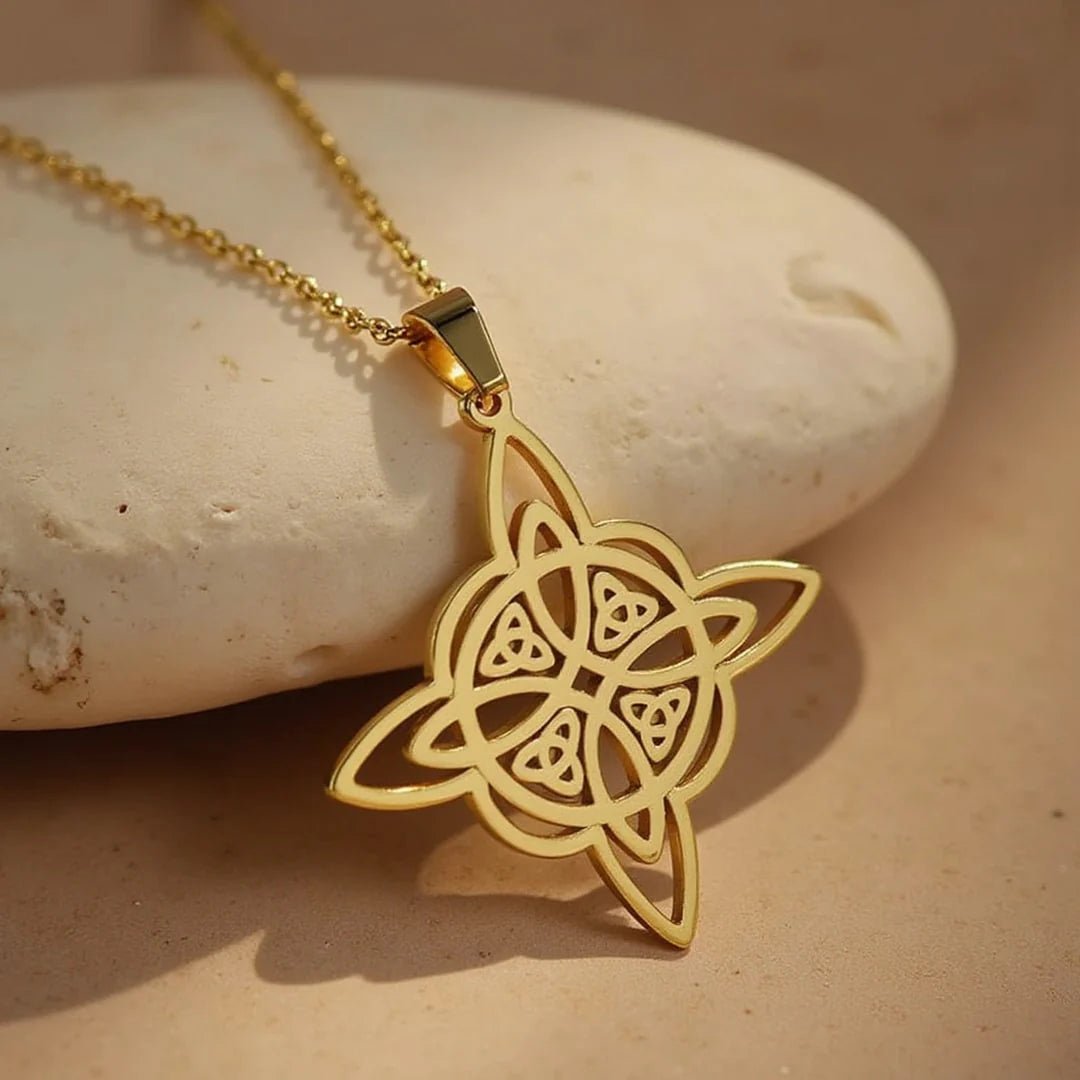 Pendentif Nœud de Sorcière – Protection en Acier Inoxydable