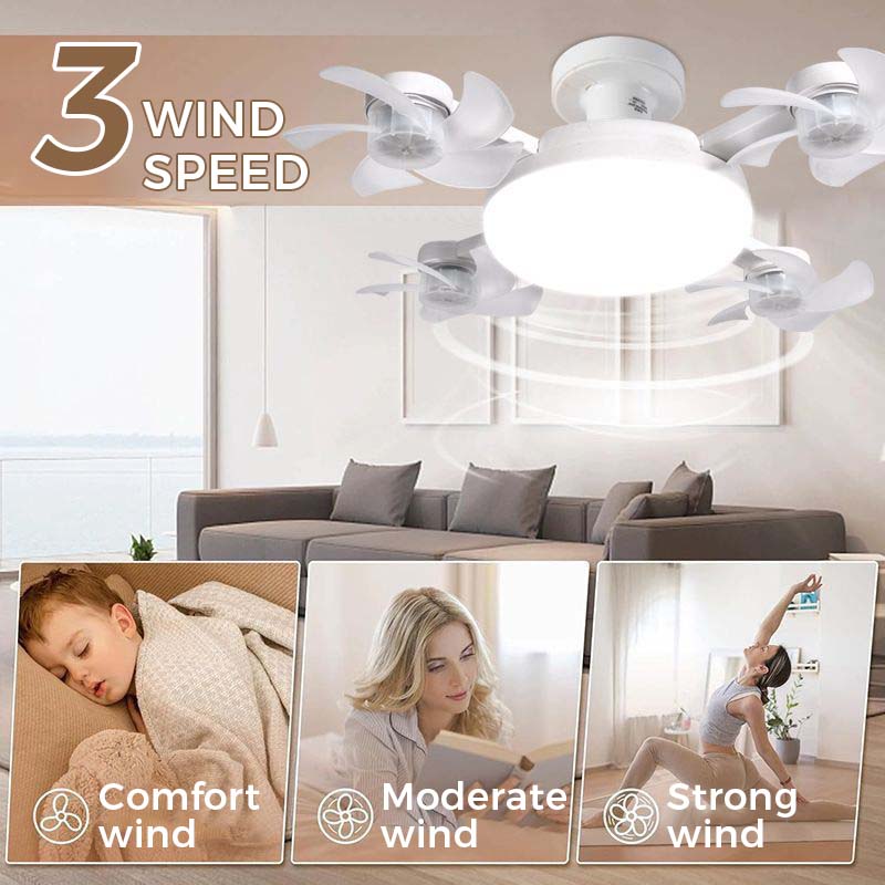 Ventilateur de Plafond LED à Pales Pliables