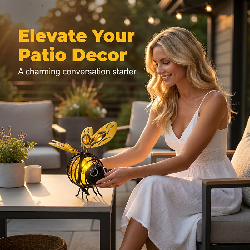 Lanterne Abeille Solaire Suspendue