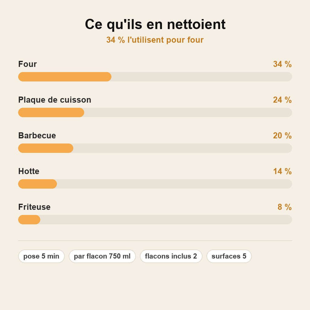 Nettoyant Mousse Four, Grill & Hotte